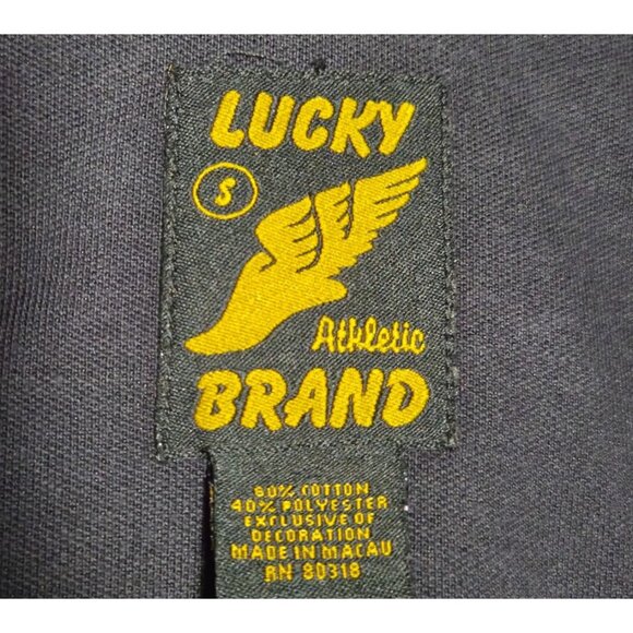 Lucky Brand Black Bomber Athletic Jacket Men's Small Full Zip Pre-owned - Picture 4 of 6